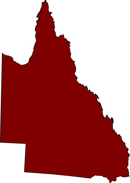 Blank Map Of Queensland (420x594)