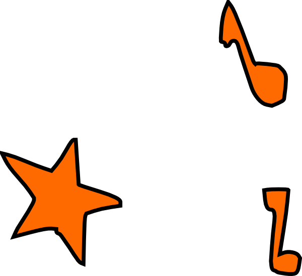 Music Notes Star Clip Art - Music Notes Clip Art (600x549)