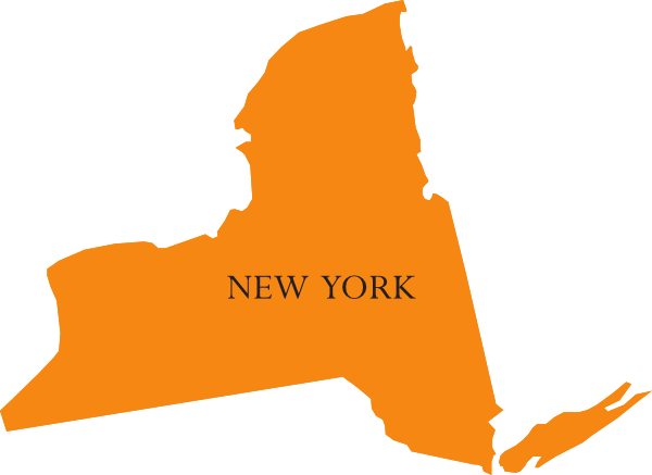 State Of New York Map Clip Art At Clker - New York Map Clipart (1655x931)