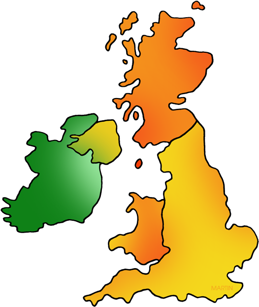 Britain Clipart Britain Map - Great Britain Ireland Map (545x648)