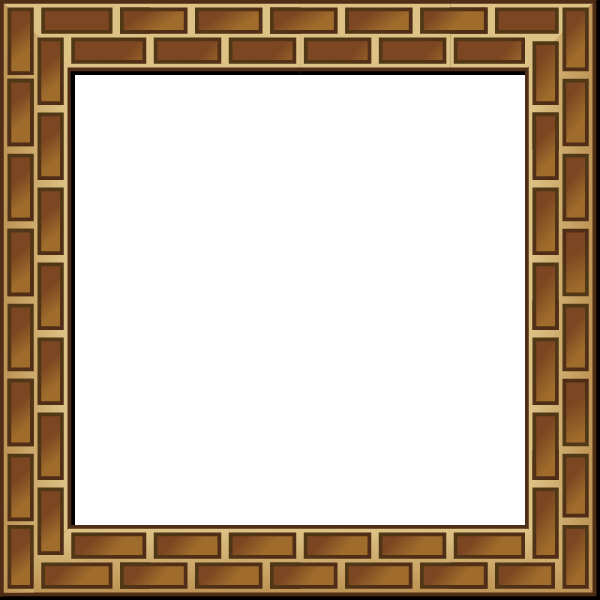 Rpg Map Brick Border Clip Art - Block Border Clip Art (600x600)