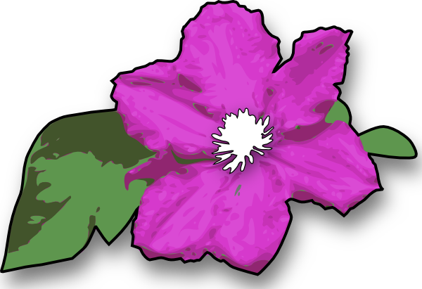 Free Vector Flower Clip Art - Free Clipart Jungle Flower (600x411)