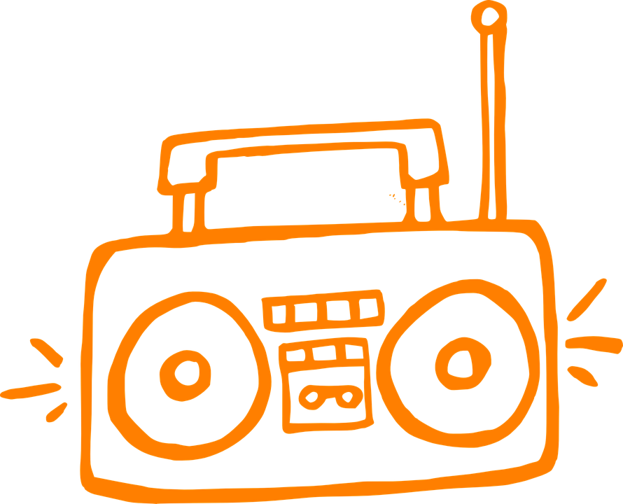 Radio Playing Antenna Audio Sound Music Equipment - 80s And 90s Music (890x720)