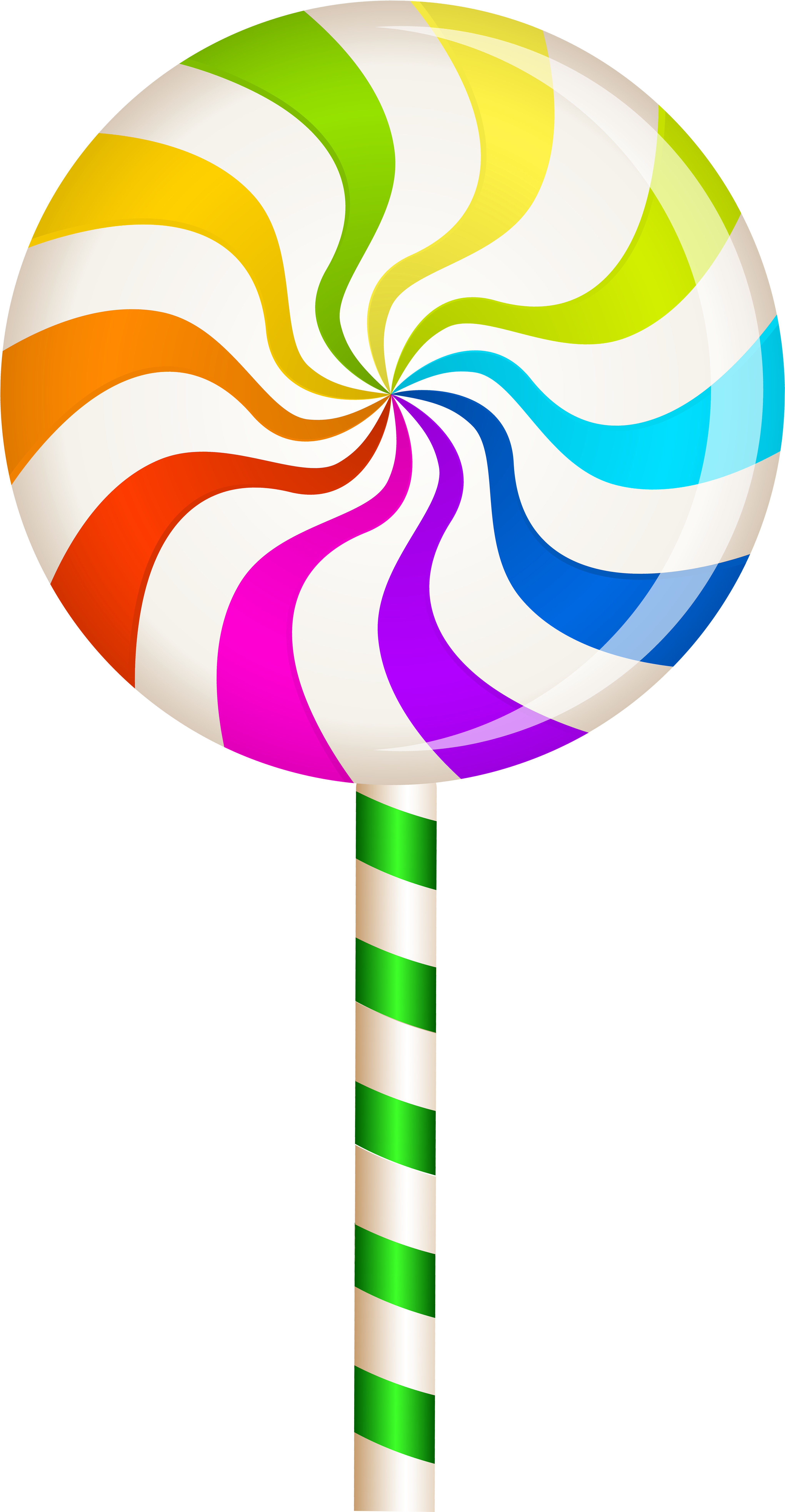 Multicolor Swirl Lollipop Png Clip Art Image - Lollipop Clipart (4191x8000)