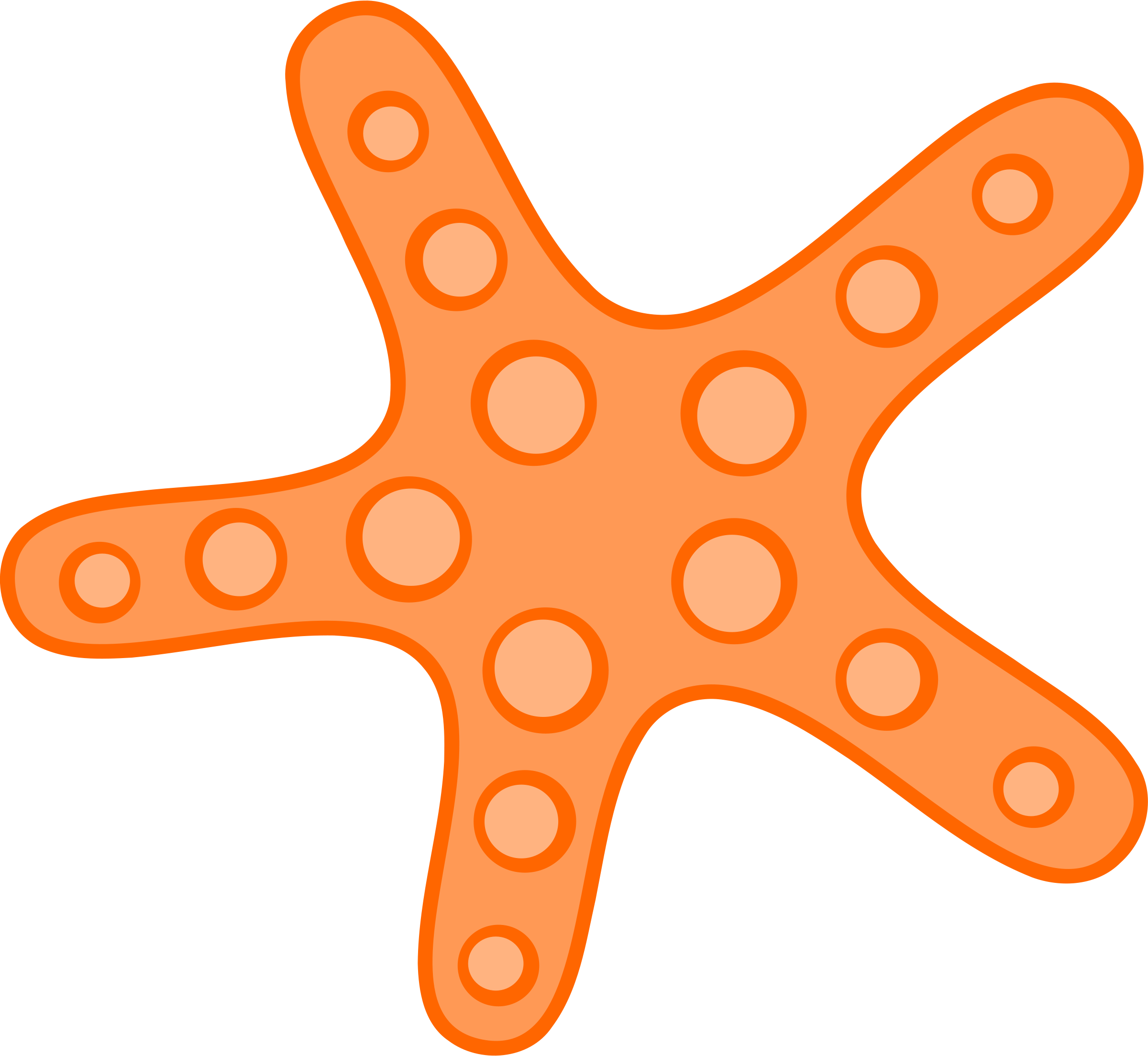 Starfish - Clipart - Sea Star Clipart (2400x2208)