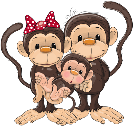 Monkey Family Monkeys Pinterest Baby Monkey Clip Art - Monkey Mothers Day Cards (500x500)