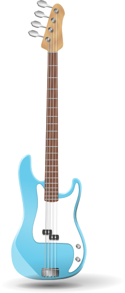 Bass-guitar Clip Art - Bass Guitar Clip Art (252x591)