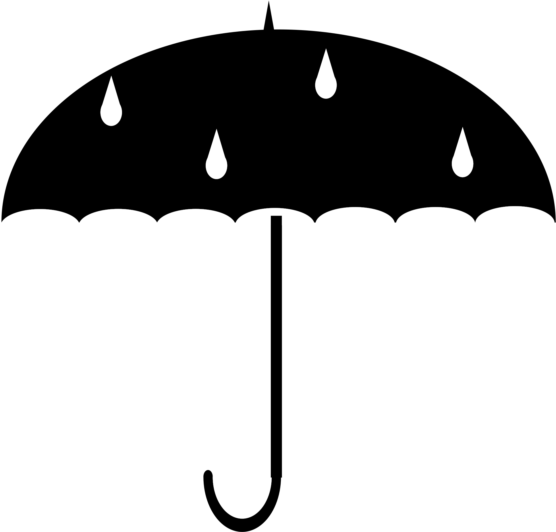 Umbrella Black And White Umbrella Clipart Clipa - Protect From Water. Umbrella. Premium Tee T-shirt (2400x3394)