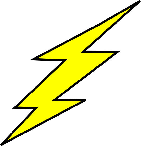 Flash Lightning Bolt Clipart (576x595)