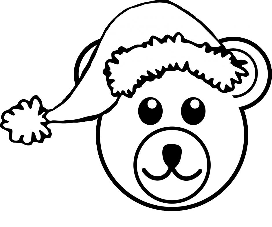 Santa Hat Template Clipart Best 234415 Santa Hat Coloring - Line Drawing Of Cartoons (940x785)