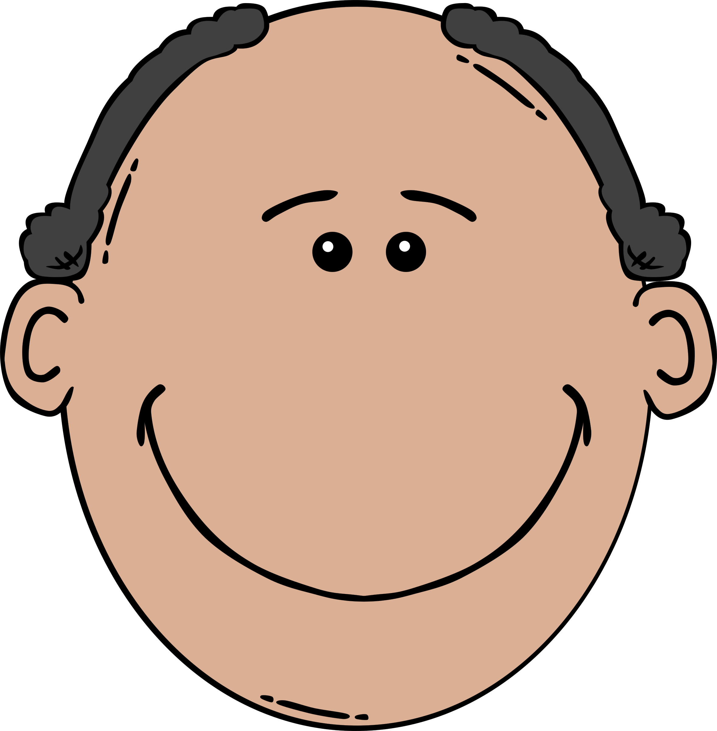 Big Image - Old Man Face Clipart (2356x2400)