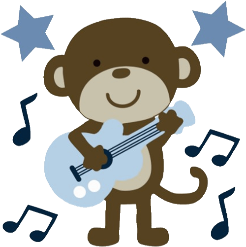 Jungle Baby Shower Clip Art Download - Rockstar Monkey (600x512)