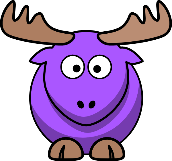 Purple Moose Cartoon Clip Art At Clker - Moose Cartoon (600x560)