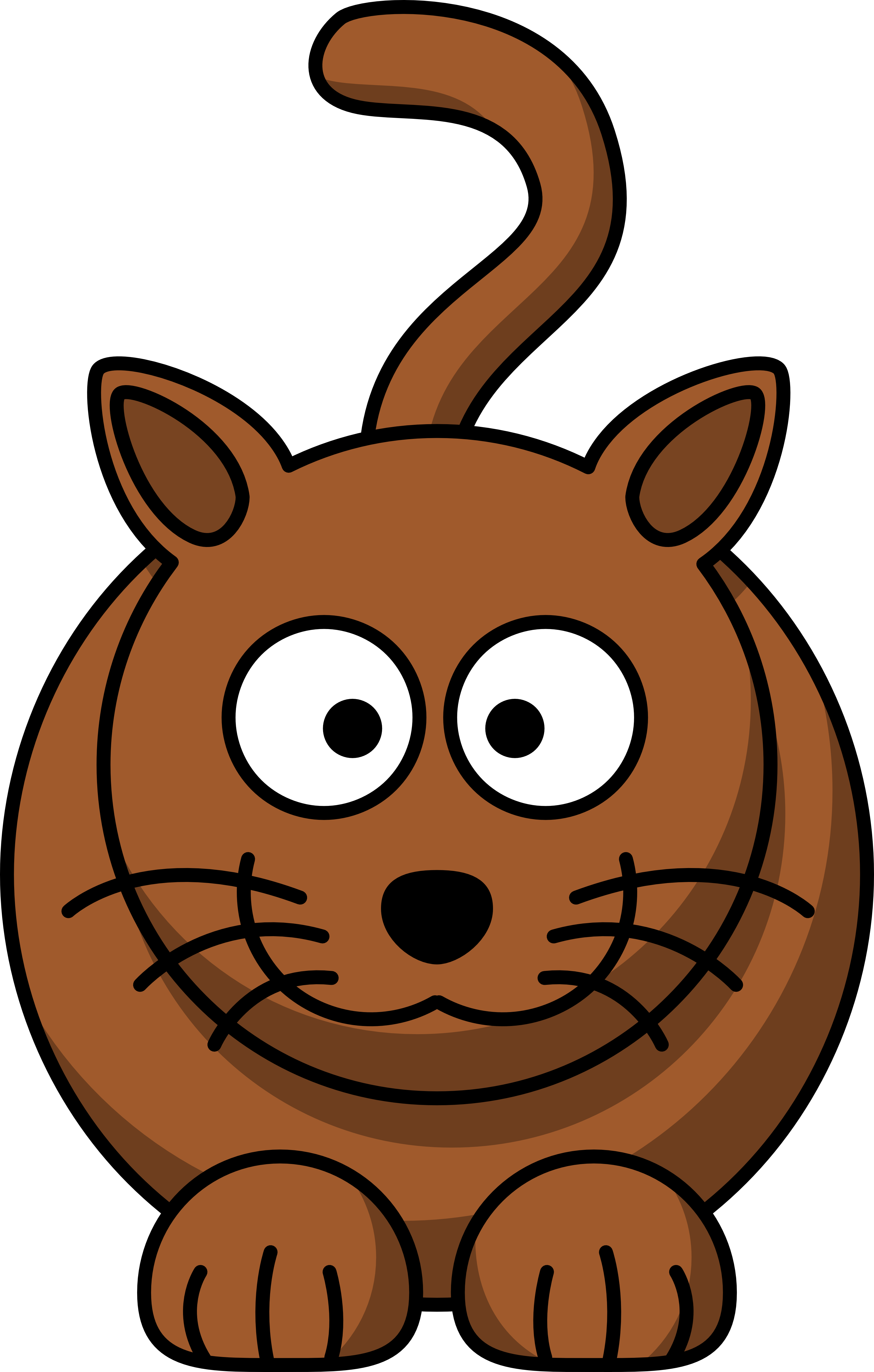 Kitty Cat Coloring Pages Cartoon Book Colouring Drawing - Cartoon Cat Brown (3333x5230)