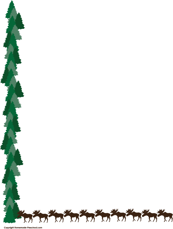 Click To Save Image - Moose Borders Clip Art (582x769)