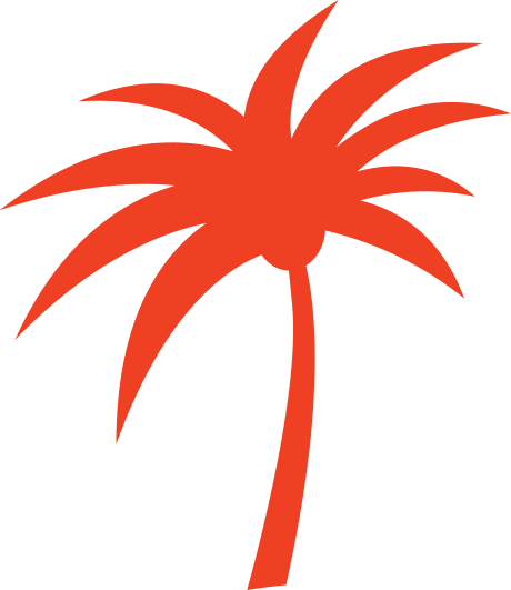 A Red Palm Tree Silhouette - A Red Palm Tree Silhouette (460x531)