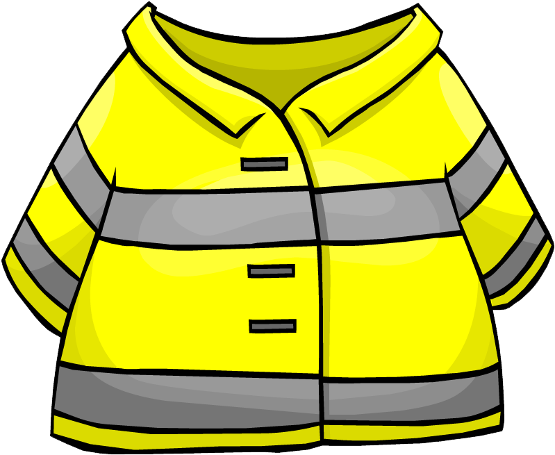 Firefighter Clipart Clothes - Fireman Jacket Clipart (831x662)