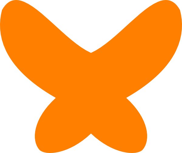 Butterfly Clipart Orange Butterfly - Orange No Border (600x504)