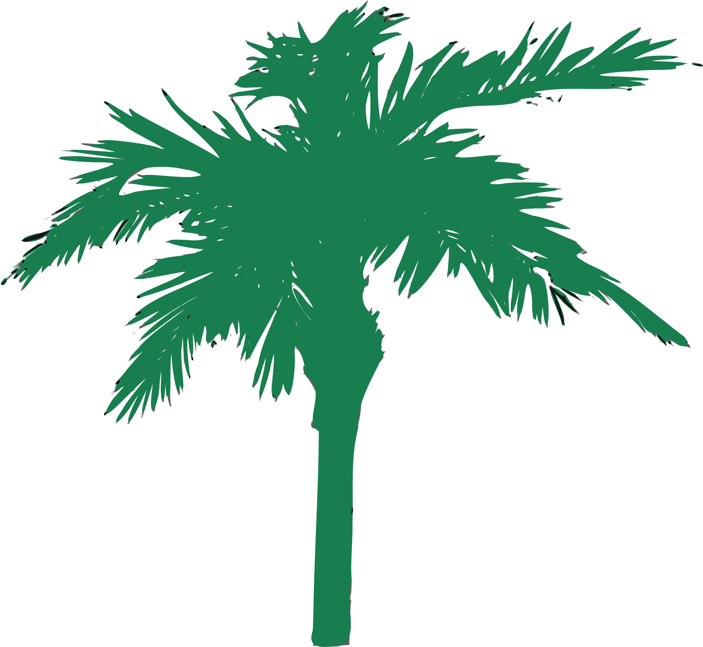 Silhouette Arbre 02 - Sawit Siluet (2400x2213)