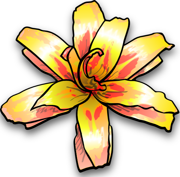 Yellow Flower Clip Art (600x589)