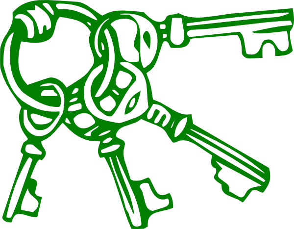 Key Clip Art Free - Key Clip Art Green (600x467)