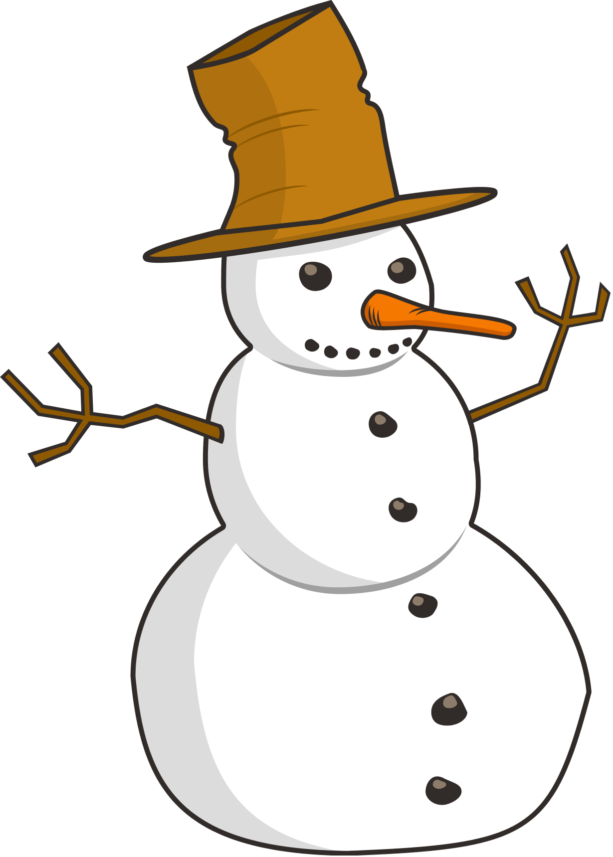 Free Snowman Clip Art Free Clipart Images - Winter Clip Art Png (1229x1719)