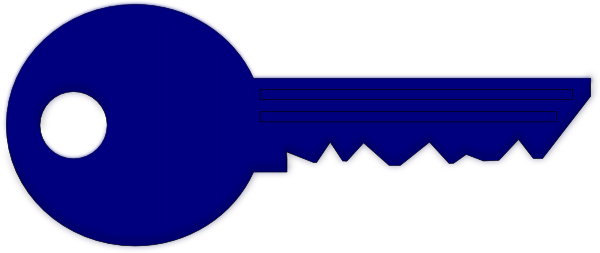 Blue Key On Transparent (600x253)