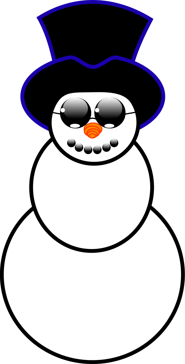Snowman Clipart By Hextrust - Snowman Small No Background (611x1200)