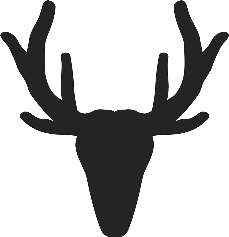 Rustic Antler Silhouette Stamp Antler Rubber Stamps - Antler Silhouette (800x800)