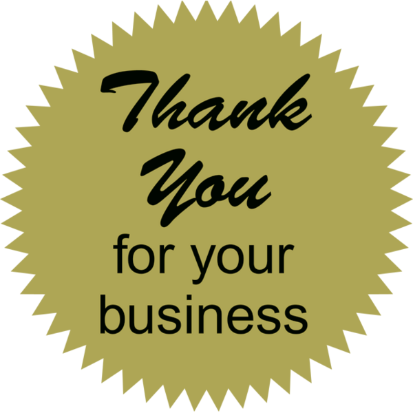 Innovation Clipart Thank You For Your Business Collection - Billing Collection Labels, Thank You! - Fl Chartreuse, (600x600)