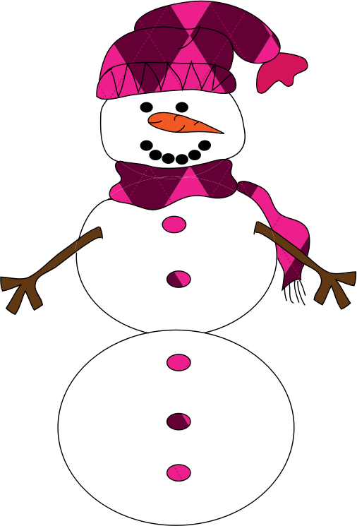 Snowman Free To Use Clip Art - Snowman With Buttons Clipart (506x745)