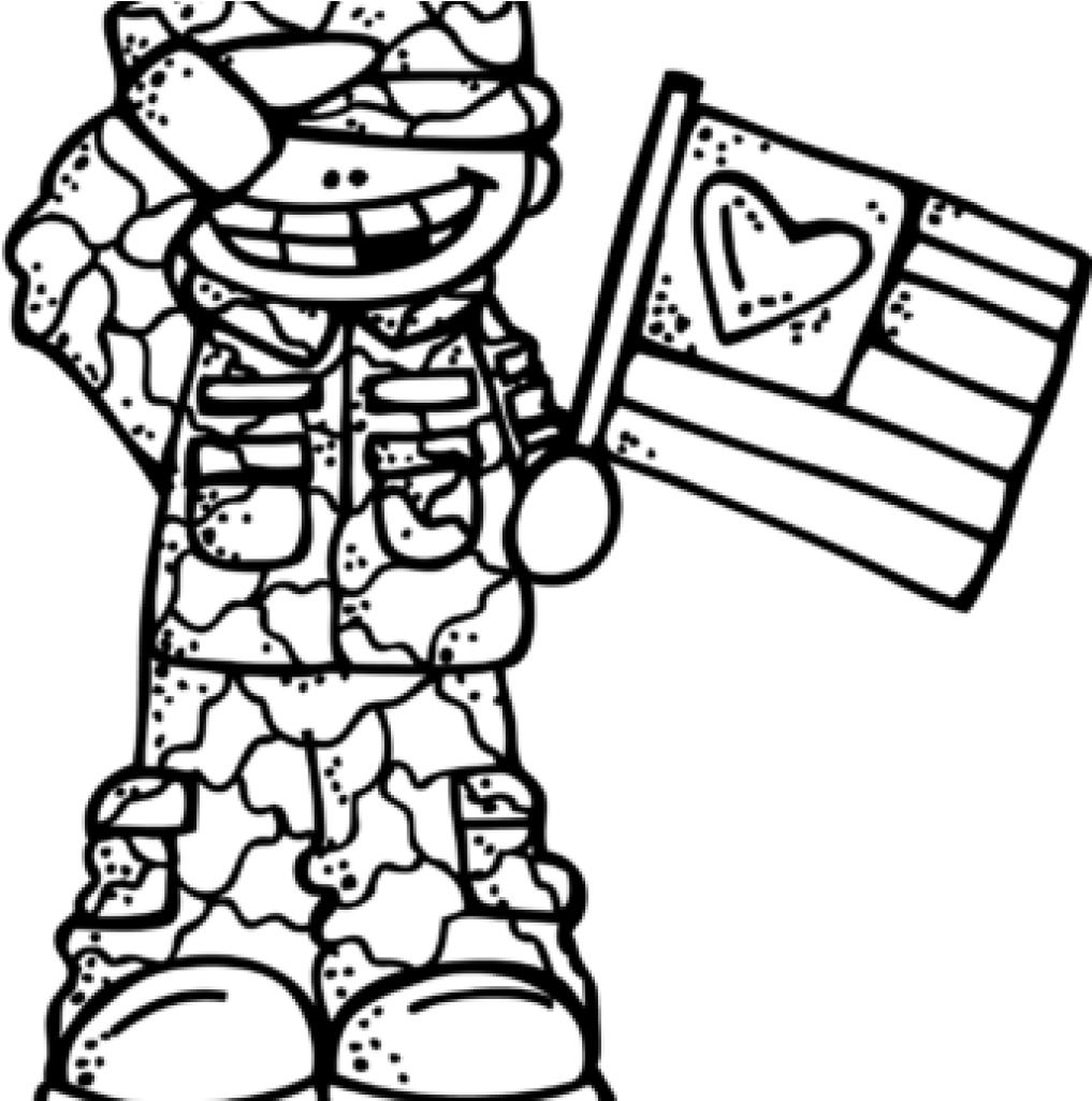 Memorial Day Clip Art Black And White Free Memorial - Veterans Day Coloring Pages (1024x1024)