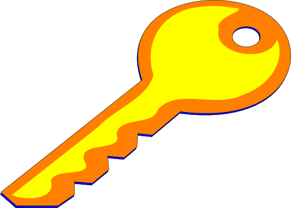 Yellow Orange Key Clip Art - Orange Yellow Clker (600x429)
