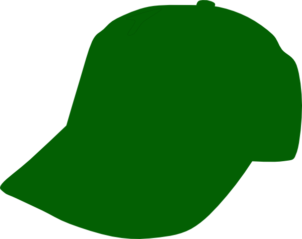 Cartoon Baseball Hat Clipart - Green Baseball Cap Clipart (600x476)