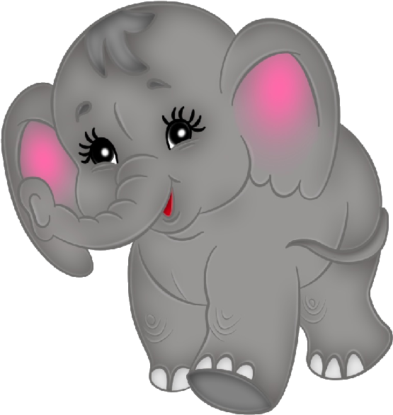 Baby Elephant Clipart - Cute Baby Elephants Clipart (600x600)