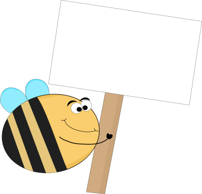 Funny Bee Blank Sign - Funny Blank (400x383)