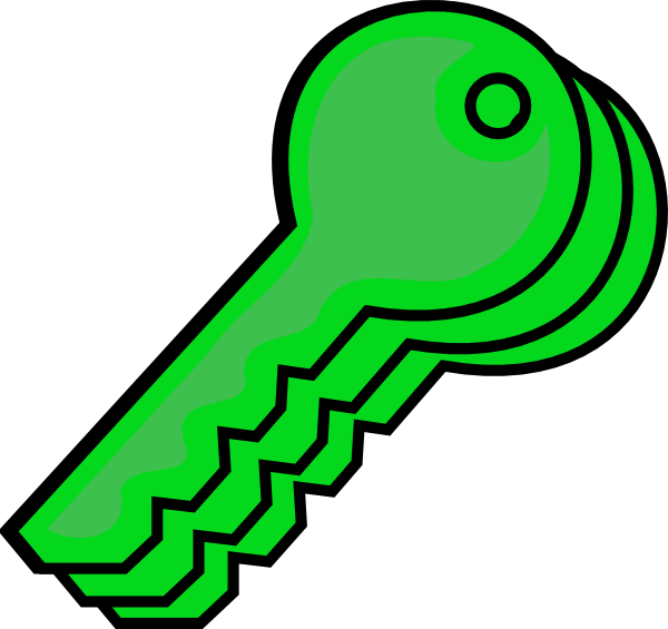 Different Color Of Key Clipart (600x565)