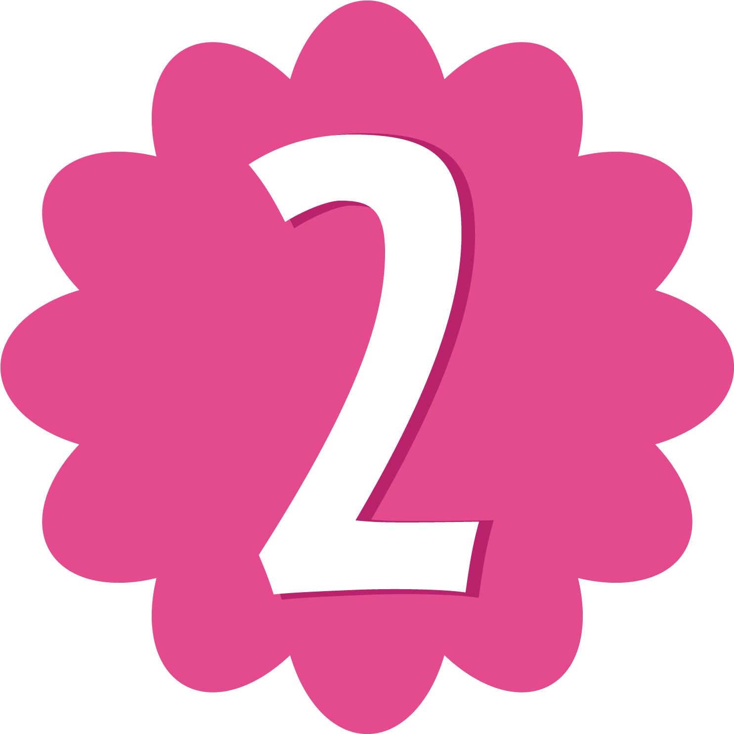 Pink Number 2 Clip Art Clipart Free Clipart - Pink Number 2 Clipart (1500x1500)
