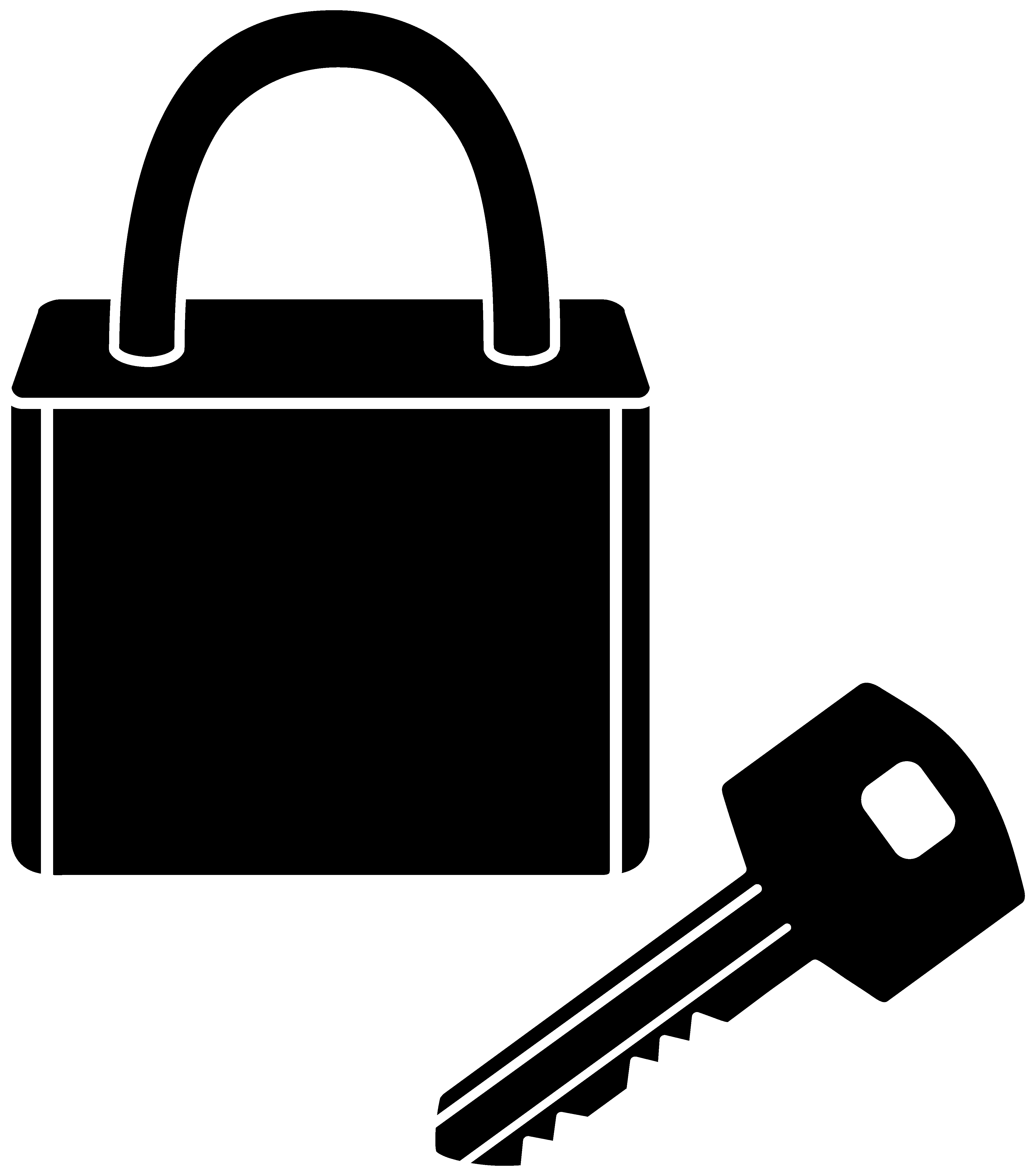 Lock And Key Silhouette - Lock And Key Clip Art (4248x4828)