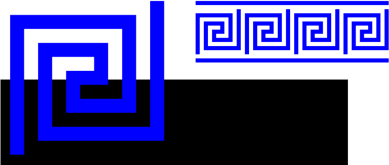 Greek Clip Art - Blue Greek Key Border (800x343)