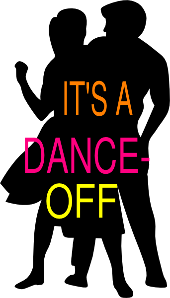 Dance Clip Art - Two People Dancing Silhouettes (342x600)