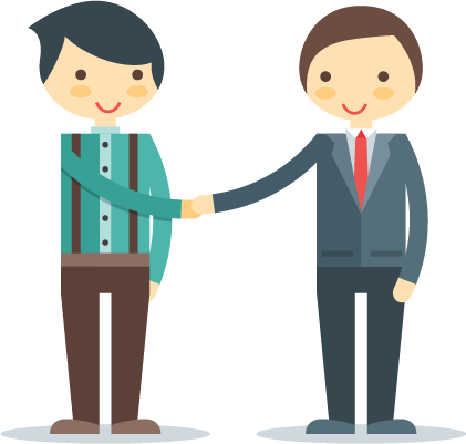 Meeting Someone New Clipart - Meet Someone Clipart (421x401)