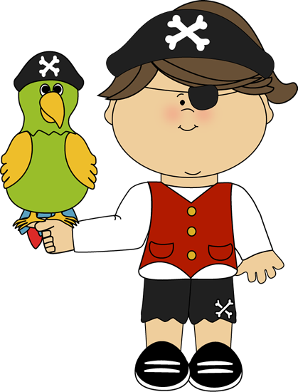 Pirate Girl With Parrot Clip Art - Pirate Clipart (728x955)