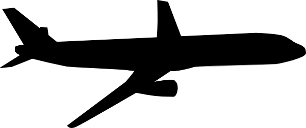 Airplane Clipart Black And White Free Clipart Images - Plane Black And White (600x252)