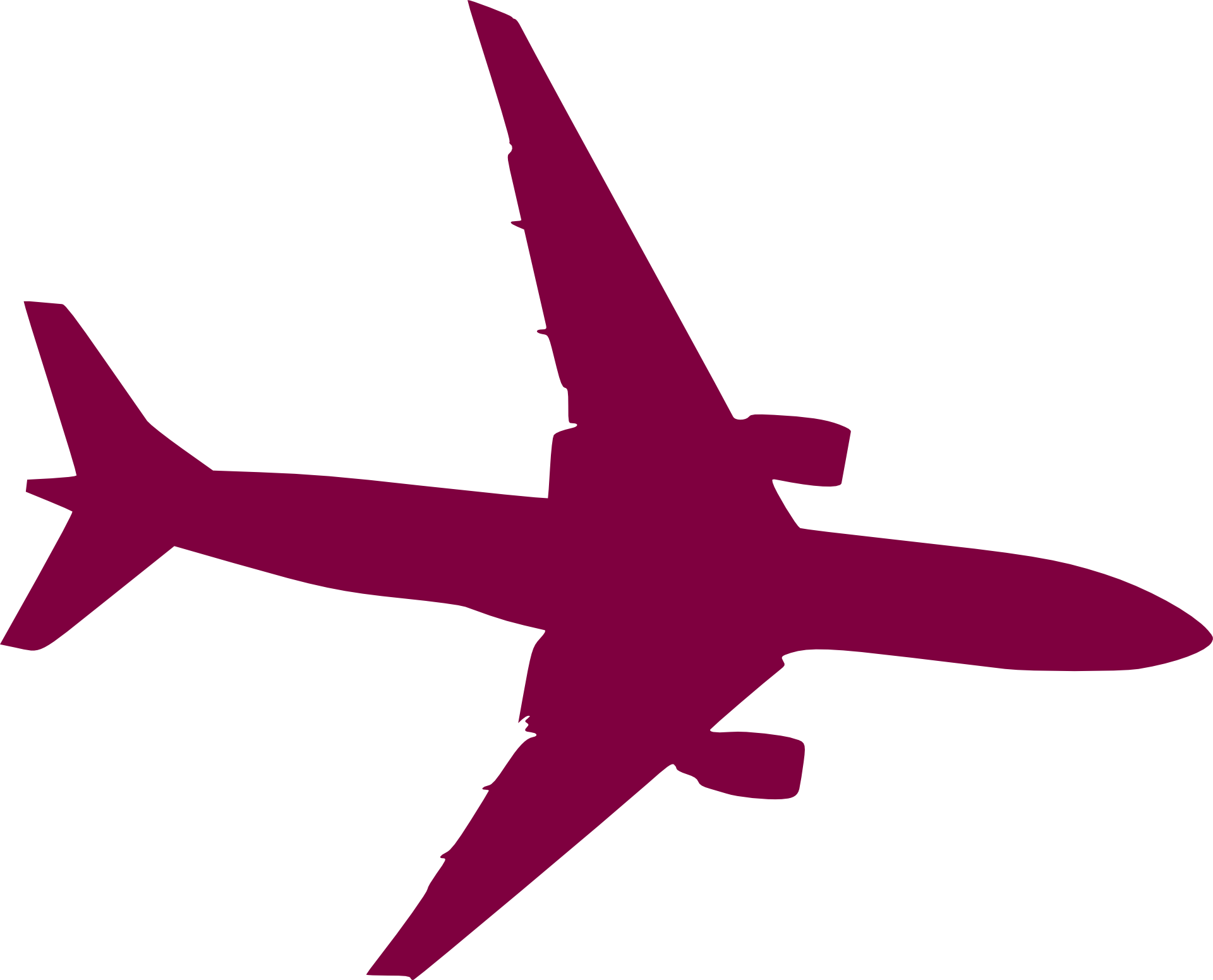 Airplane Aircraft Silhouette Clip Art - Plane Vector (1920x1551)