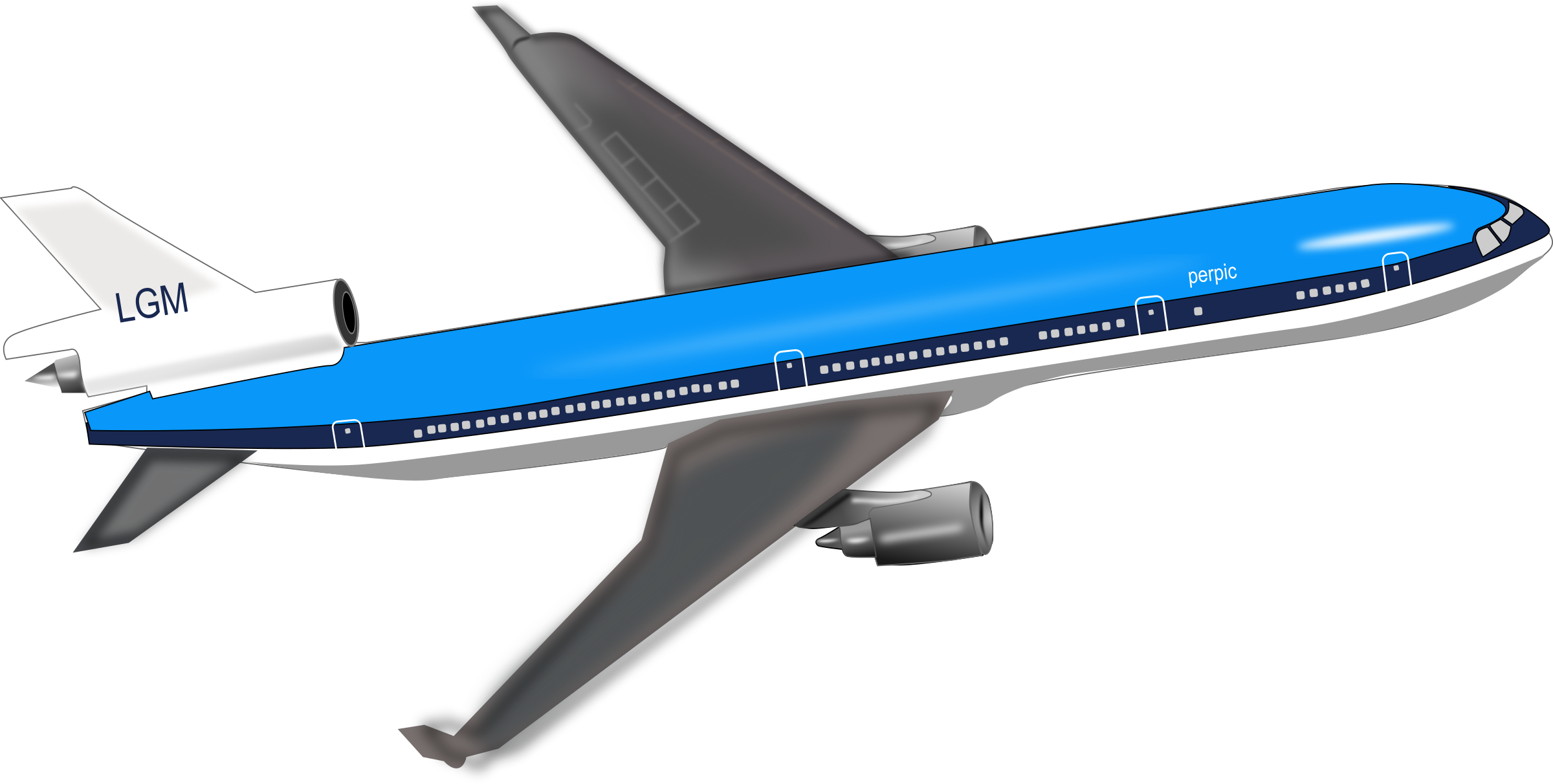 Airline Airliner Airplane Aircraft Flight Fly - Plane Flying Gif Png (2400x1212)