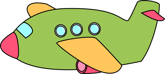 Green Airplane - Green Airplane Clipart (550x247)