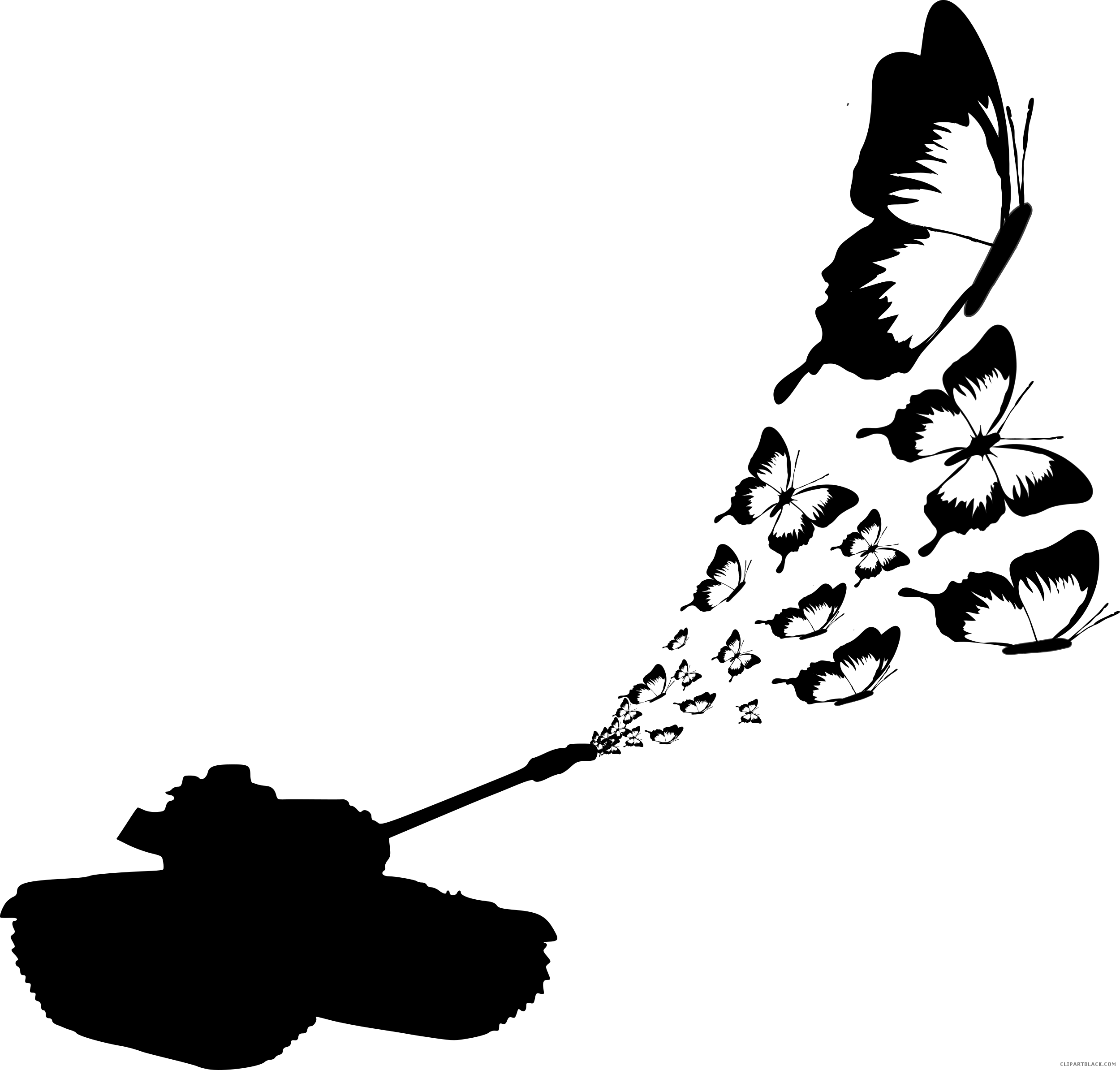 Butterfly Clip Art Black And White Buzzerg - Butterfly Art With Black And White (1979x1890)