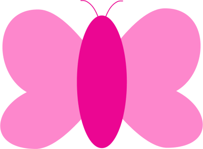 Clipart Info - Butterfly Pink Clip Art (410x302)