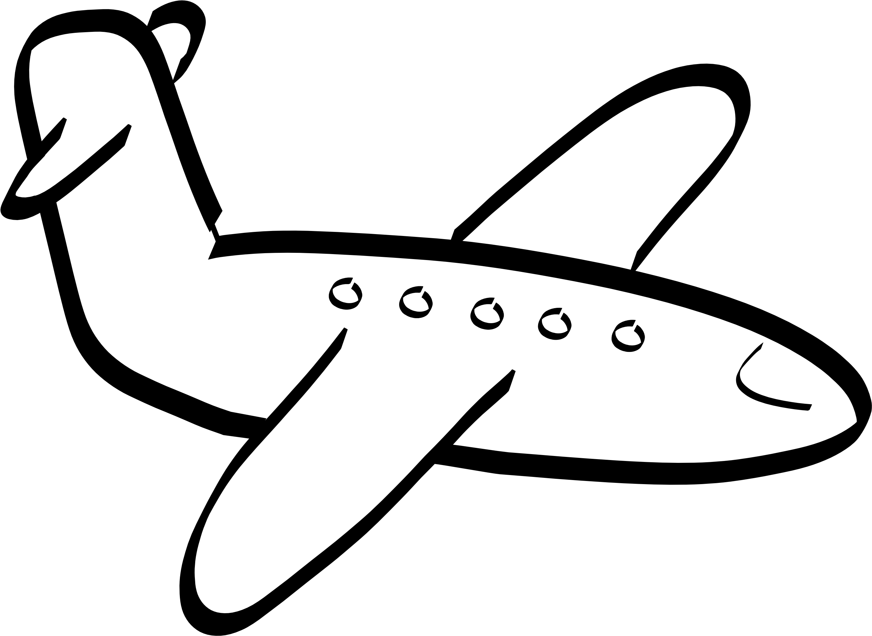 Clip Art Airplane Outline B W Clipart Pencil And In - Colouring Pic Of Aeroplane (3333x2576)